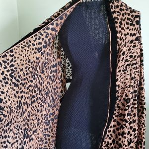 SOLD Leopard print velvet scarf